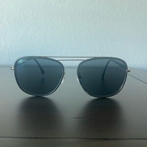 Green Chanel Aviator Sunglasses